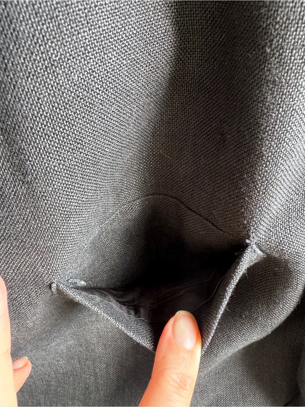 Talbots Vintage Black 100% Linen Blazer 12 Oversized Office Tailored Coastal - Picture 4 of 16